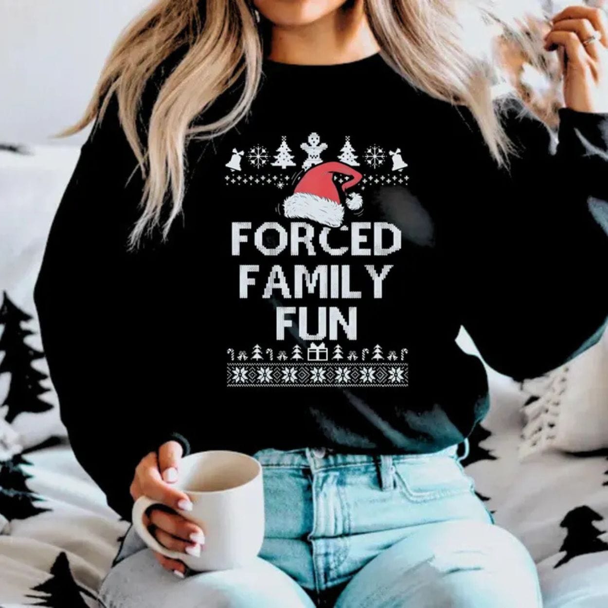 Sweatshirt S / Black Forced Family Fun Sweatshirt