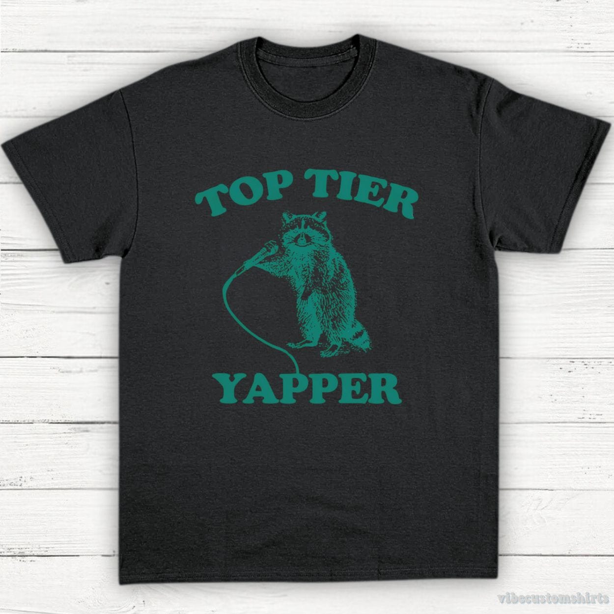 T-Shirt Black / S Top Tier Yapper Raccoon Meme Shirt