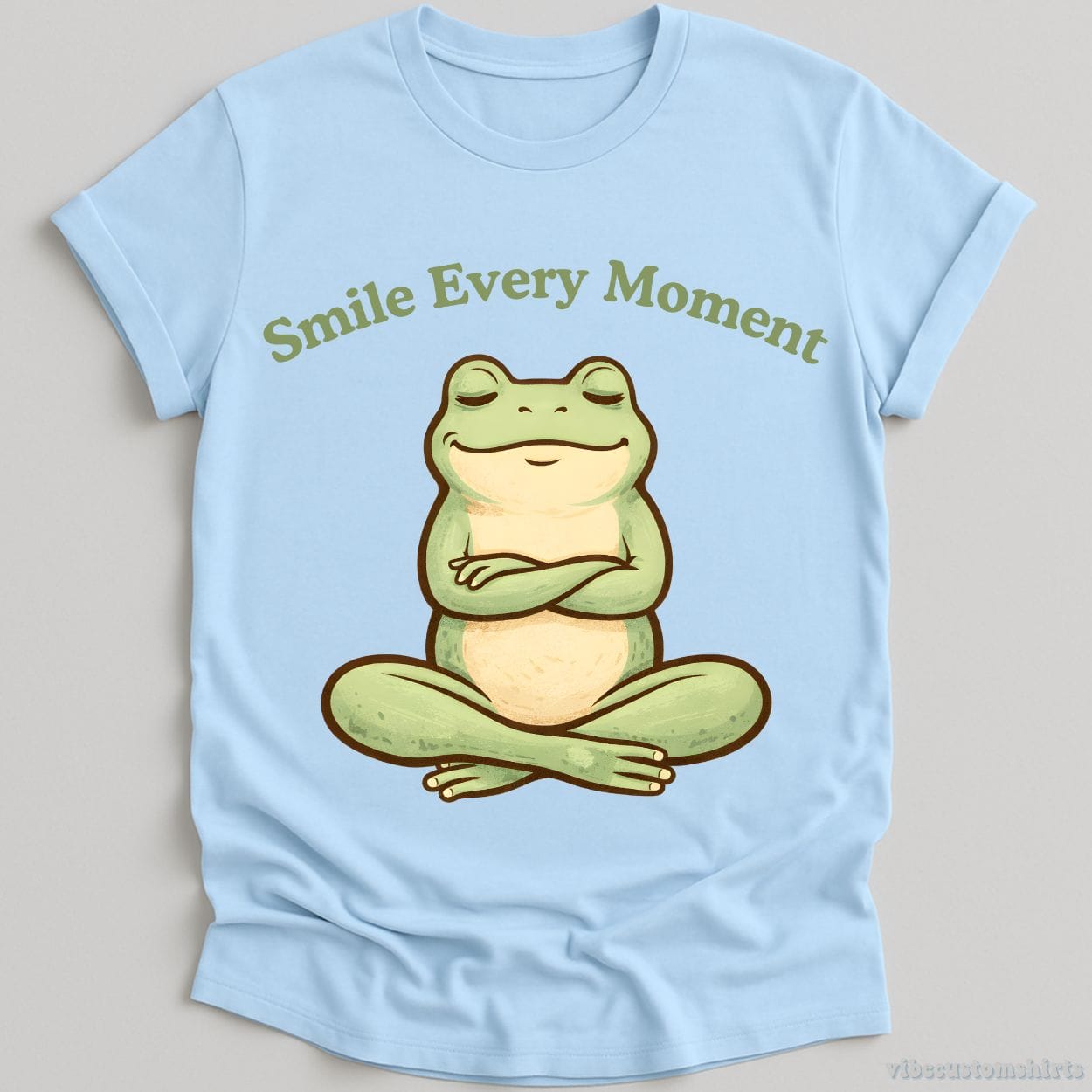 T-Shirt Light Blue / S Smile Every Moment Cute Frog Shirt