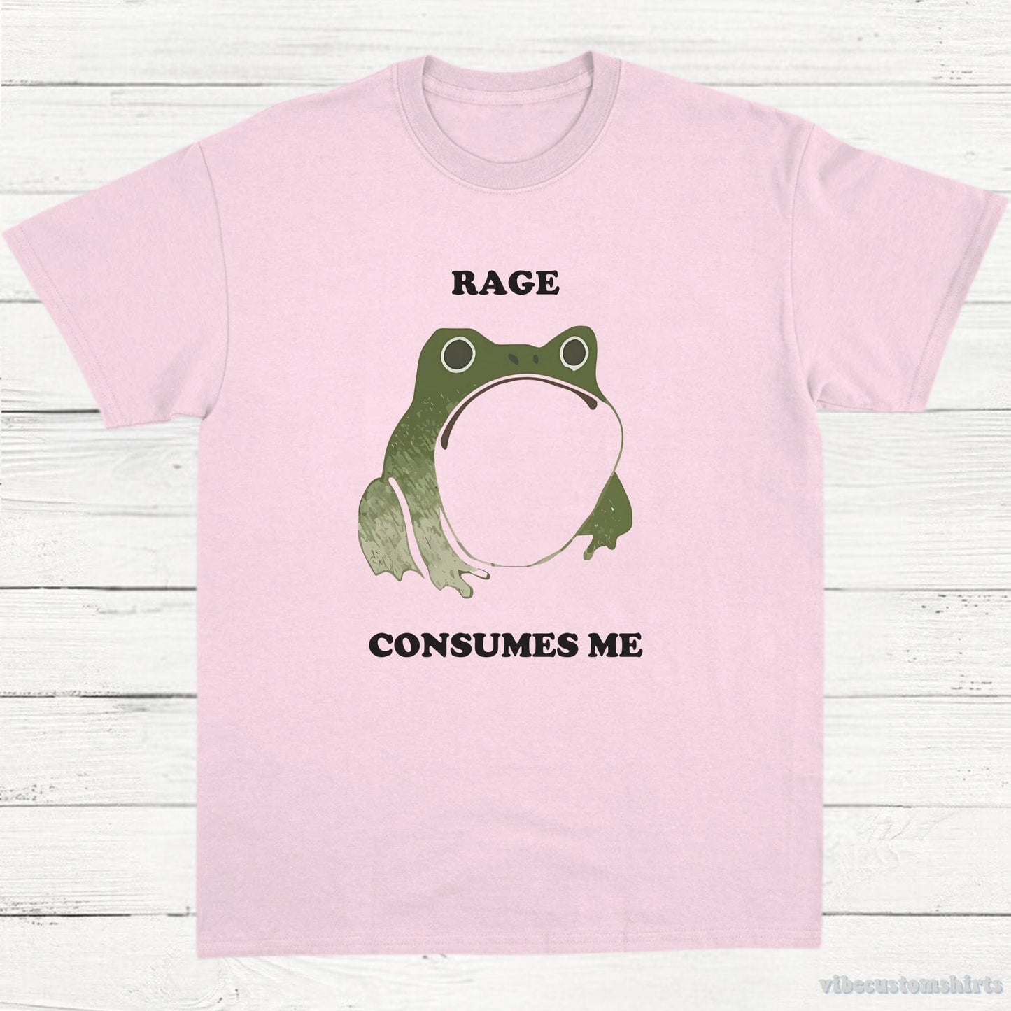 T-Shirt Light Pink / S Rage Consumes Me Funny Frog Shirt