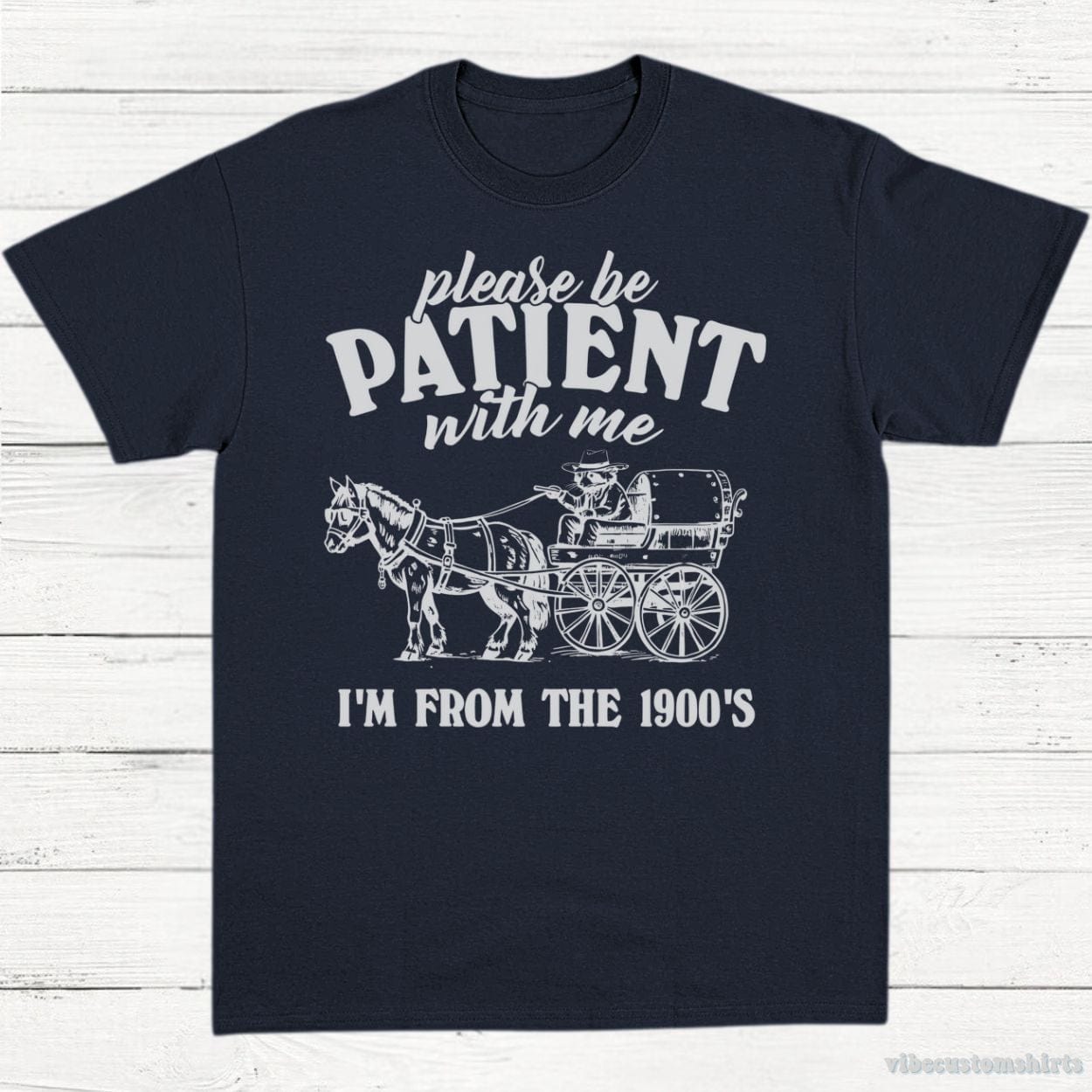 T-Shirt Navy / S Please Be Patient with Me I'm from the 1900s Raccoon Shirt