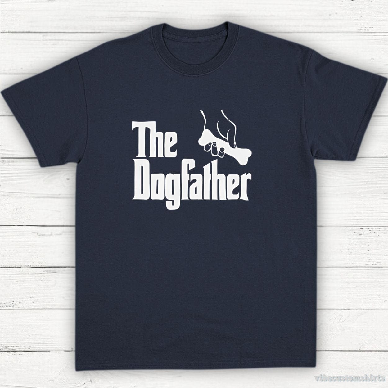 T-Shirt Navy / S The Dogfather Humor Dad Shirt