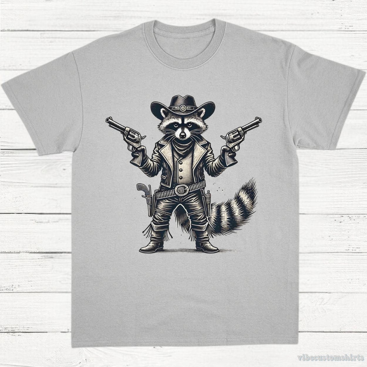 T-Shirt Sport Grey / S Cowboy Raccoon Shirt