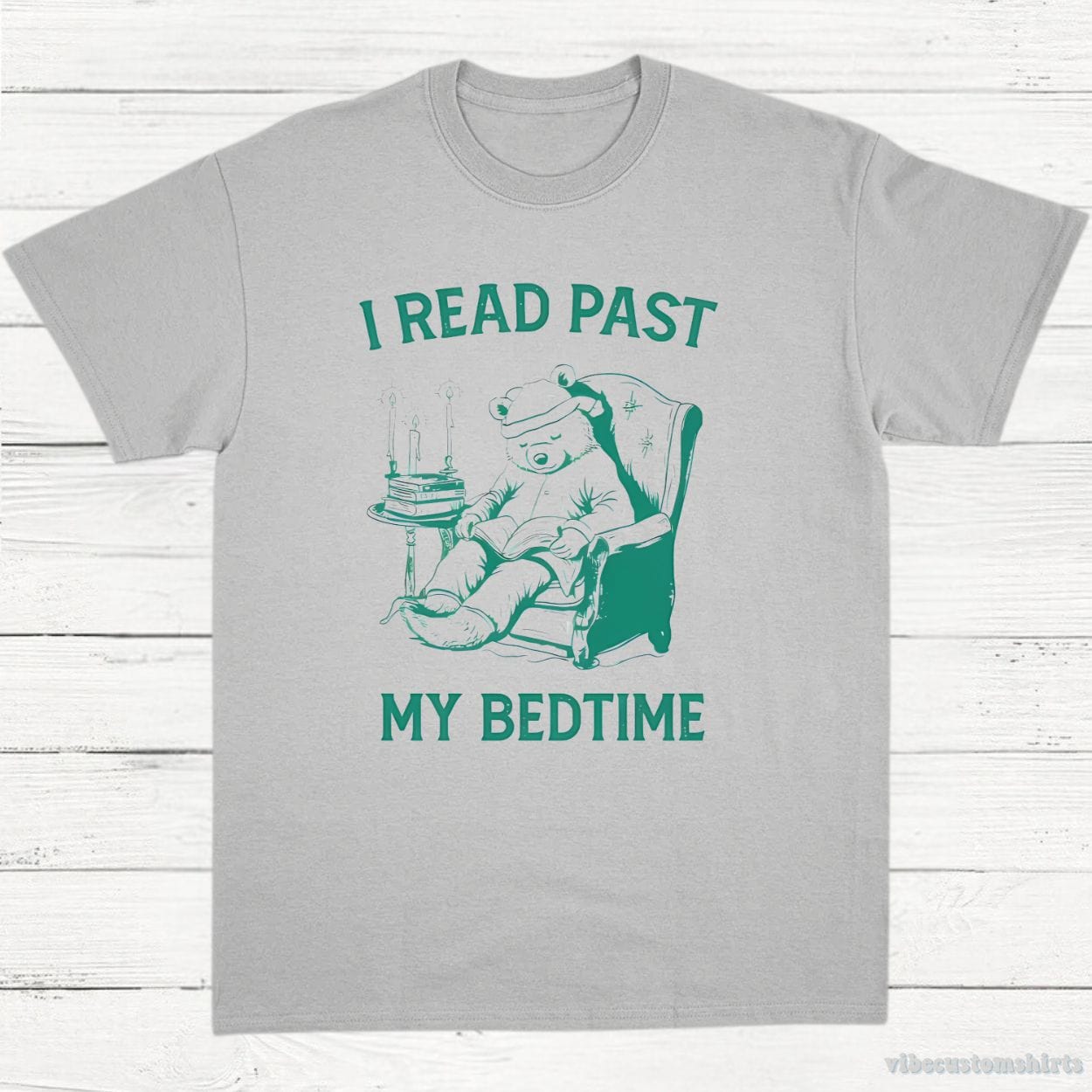 T-Shirt Sport Grey / S I Read Past My Bedtime Cute Bear Shirt