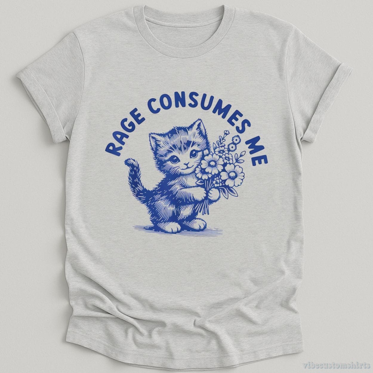 T-Shirt Sport Grey / S Rage Consumes Me Cat Flower Shirt