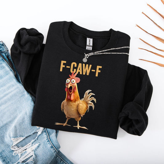 Sweatshirt S / Black F Caw F Funny Meme Sweatshirt