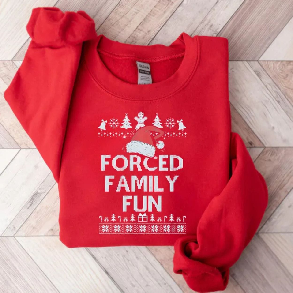 Sweatshirt S / Red Forced Family Fun Sweatshirt