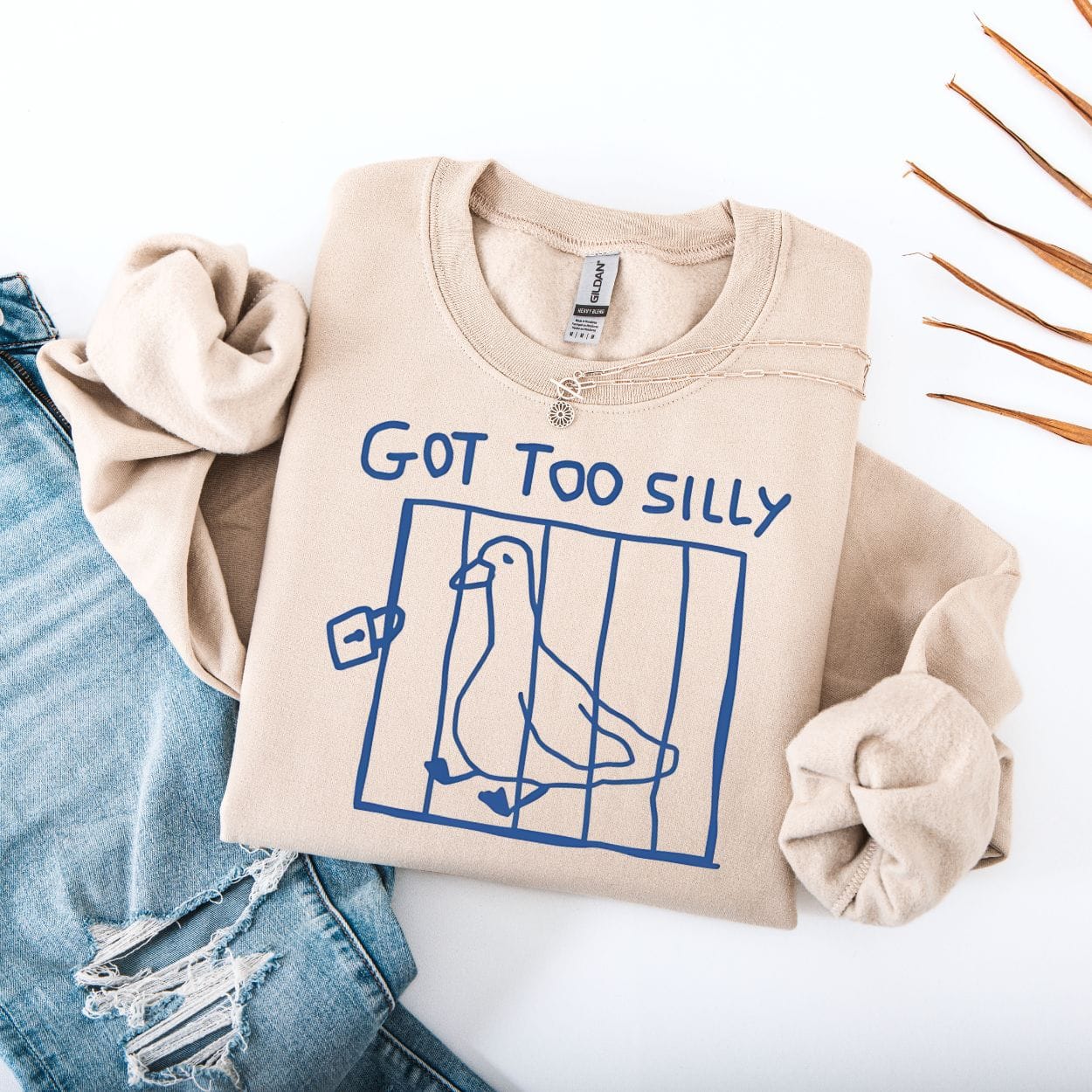 Sweatshirt S / Sand Got Too Silly Funny Meme Sweatshirt