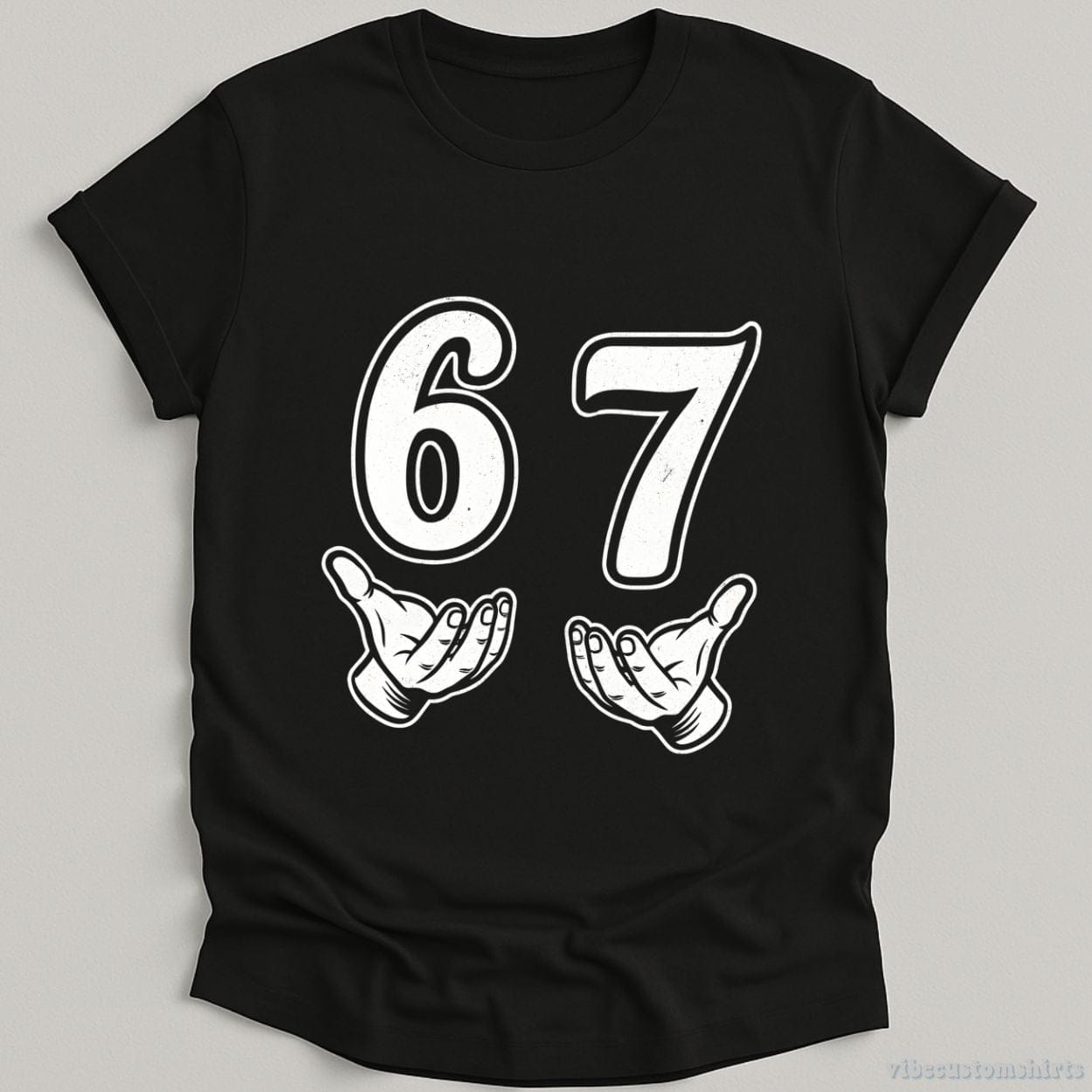 T-Shirt Black / S 6 7 Six Seven Meme Funny Slang Shirt