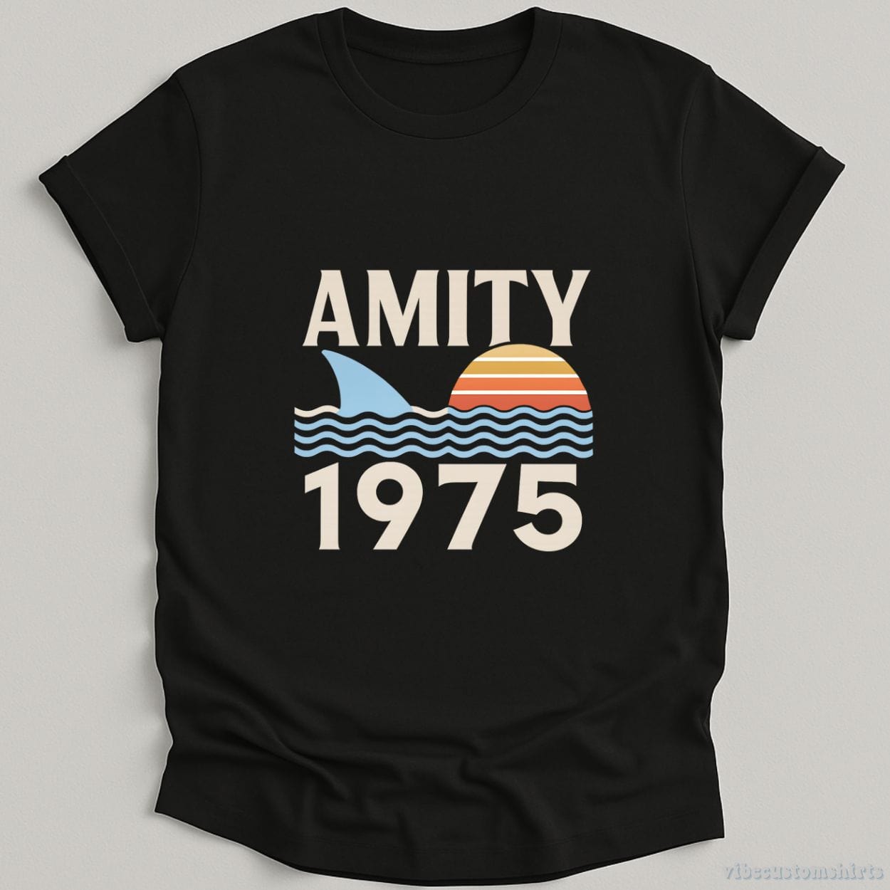 T-Shirt Black / S Amity Island 1975 Jaws Shirt