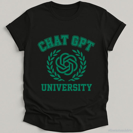 T-Shirt Black / S ChatGPT University Funny Shirt