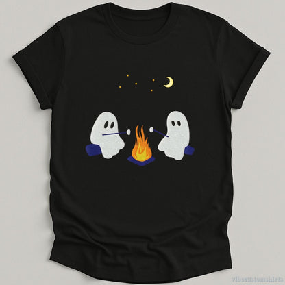 T-Shirt Black / S Cute Ghosts Camping Halloween Shirt