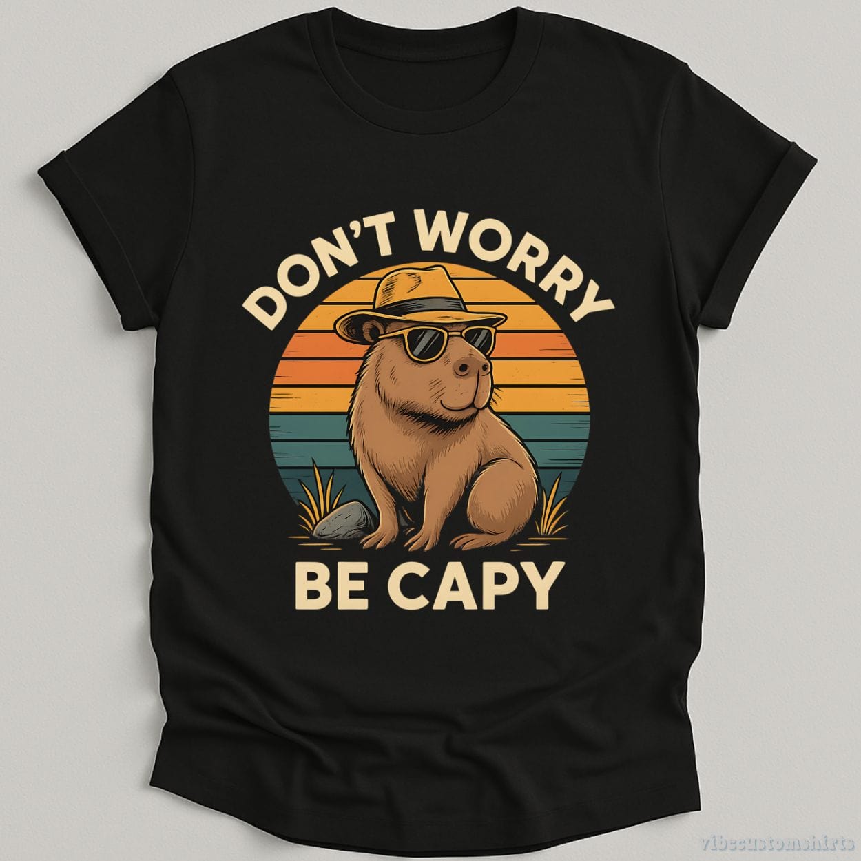 T-Shirt Black / S Don't Worry Be Capy Shirt