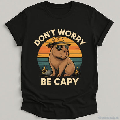 T-Shirt Black / S Don't Worry Be Capy Shirt