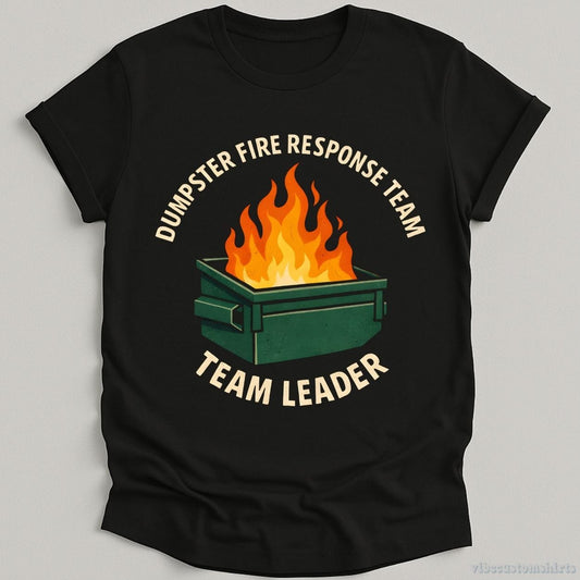 T-Shirt Black / S Dumpster Fire Response Team Team Leader Shirt