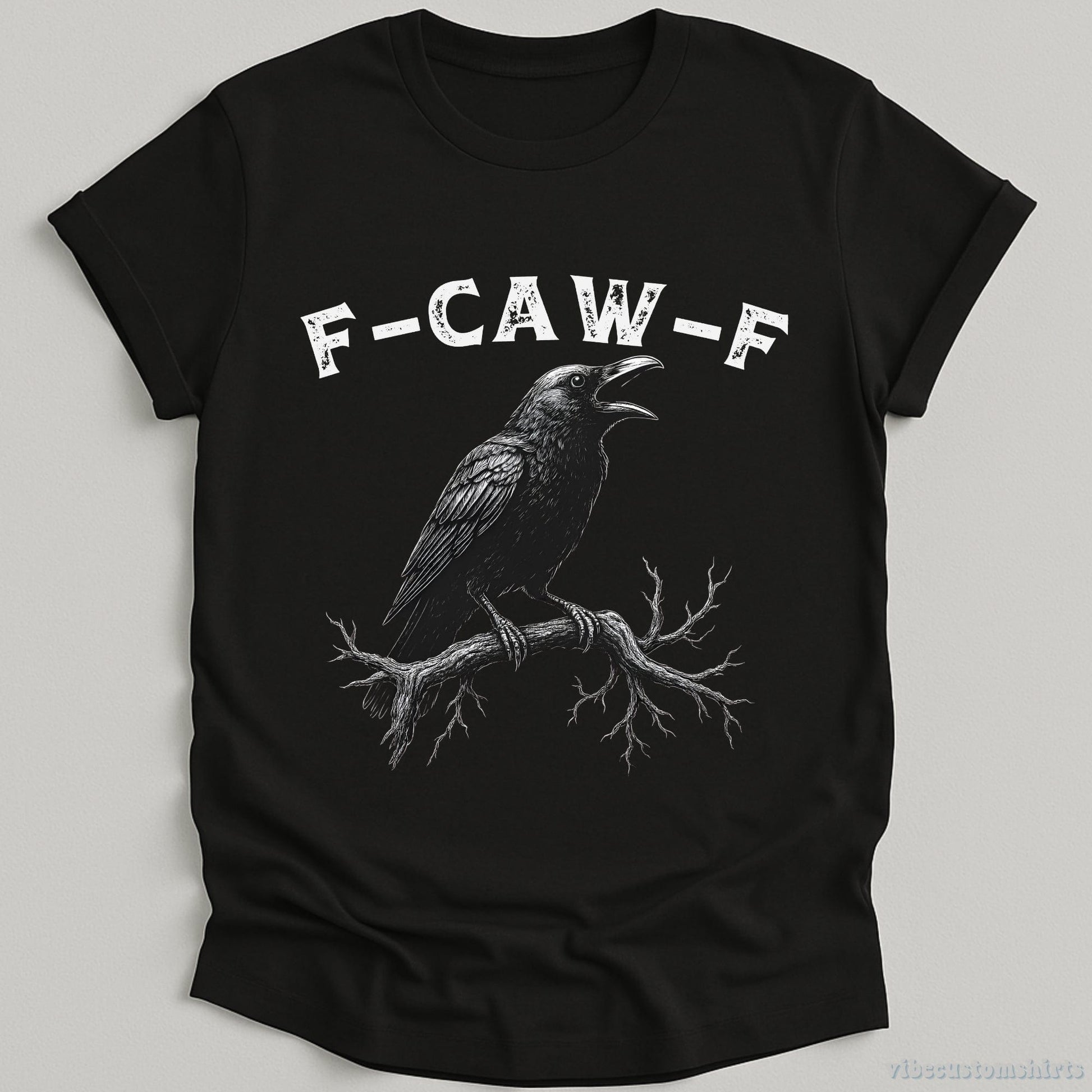 T-Shirt Black / S F Caw F Funny Crow Shirt