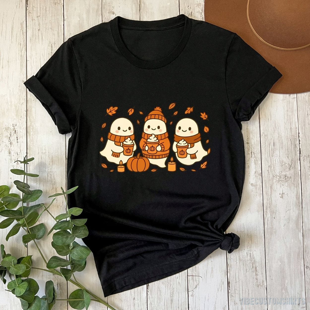 T-Shirt Black / S Ghost Coffee Lover Halloween Shirt