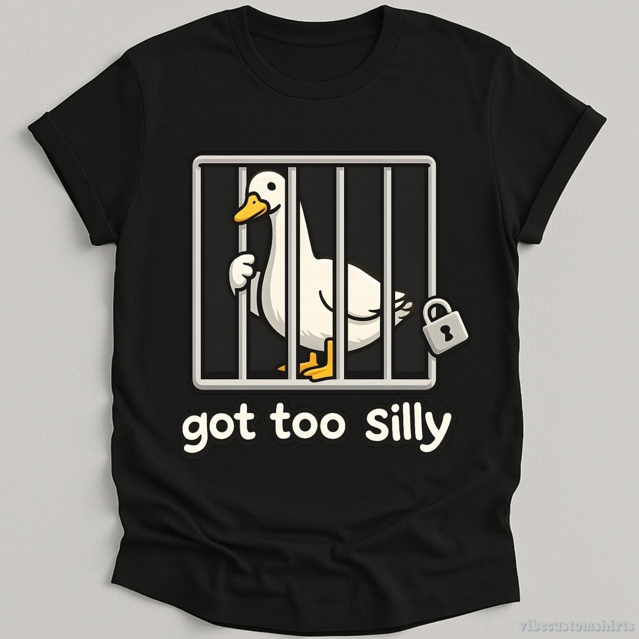 T-Shirt Black / S Got Too Silly Goose Behind Bars Shirt