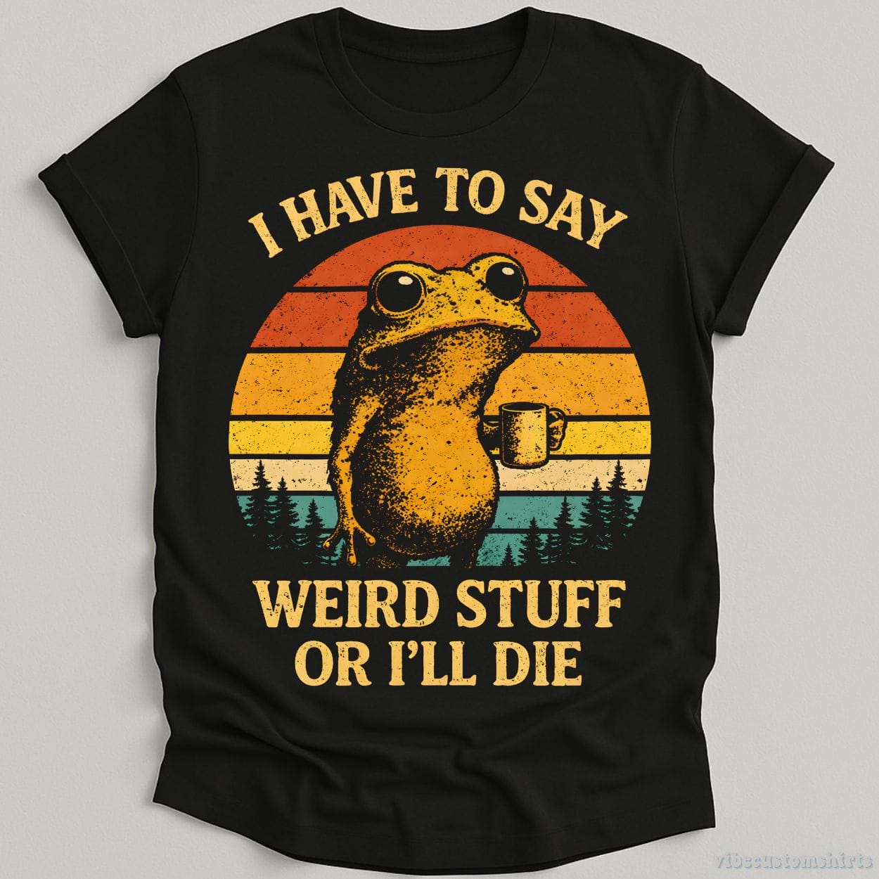 Funny Frog Coffee Shirt | Weird Stuff Meme Tee – Vibe Custom Shirts