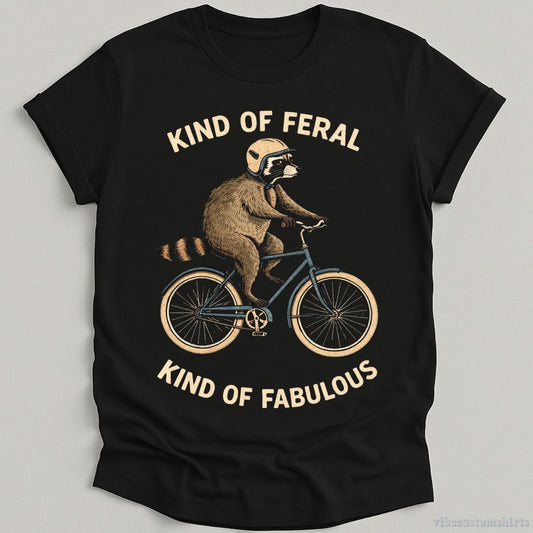 T-Shirt Black / S Kind Of Feral Kind of Fabulous Raccoon Shirt