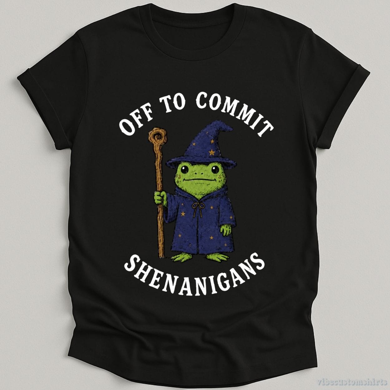 T-Shirt Black / S Off To Commit Shenanigans Wizard Frog Shirt