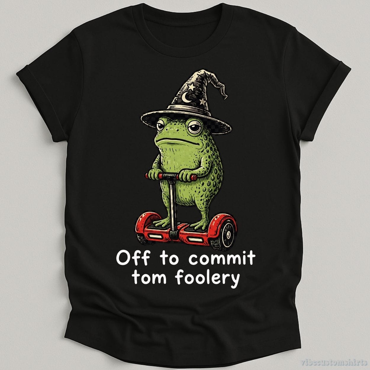 T-Shirt Black / S Off To Commit Tom Foolery Wizard Frog Shirt