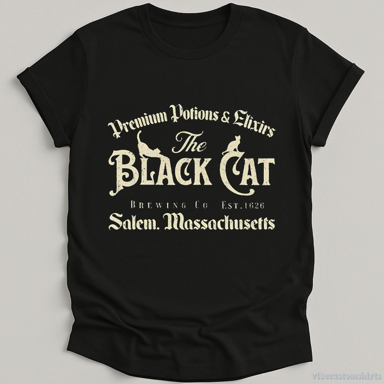 T-Shirt Black / S Salem Black Cat Witchy Shirt