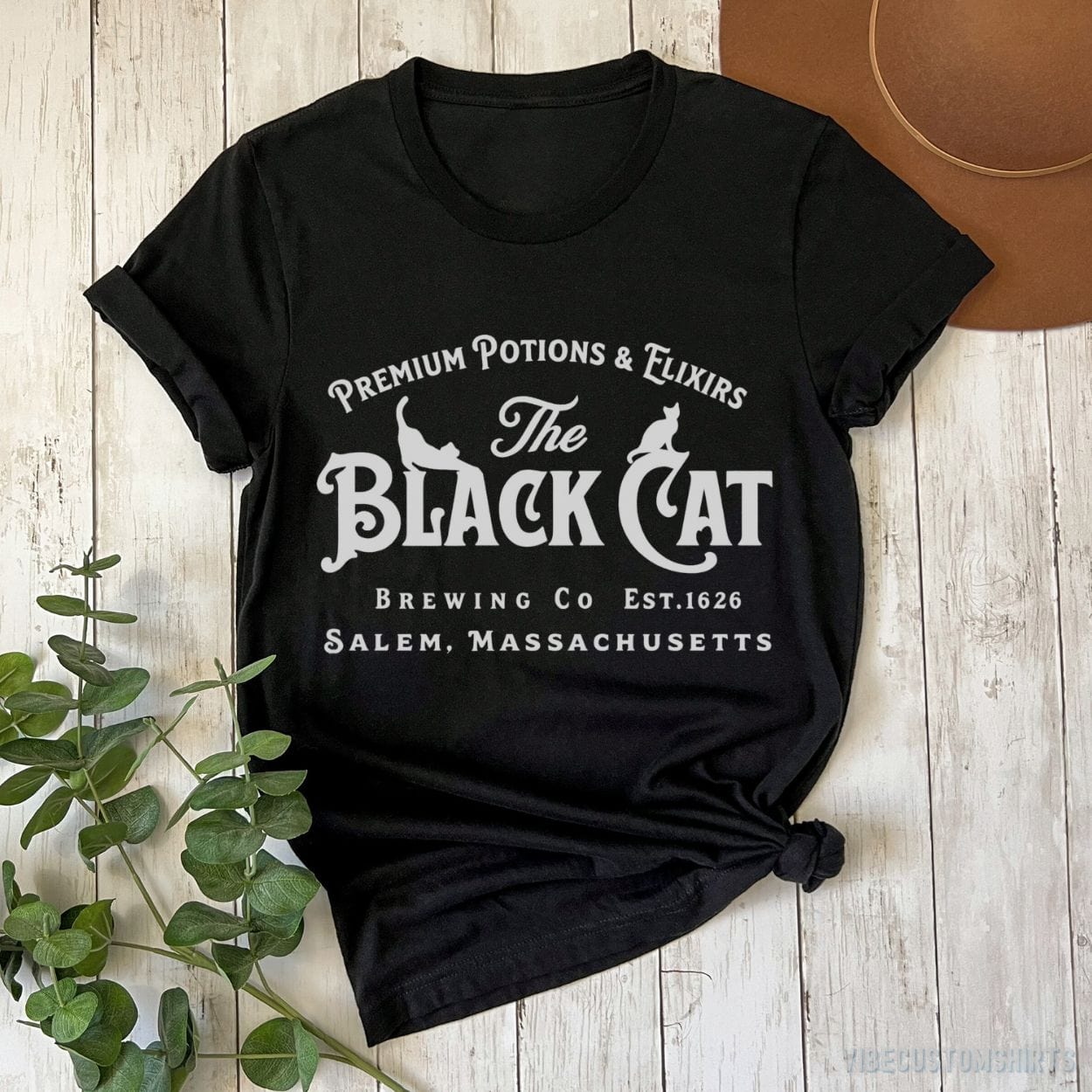 T-Shirt Black / S Salem Black Cat Witchy Shirt