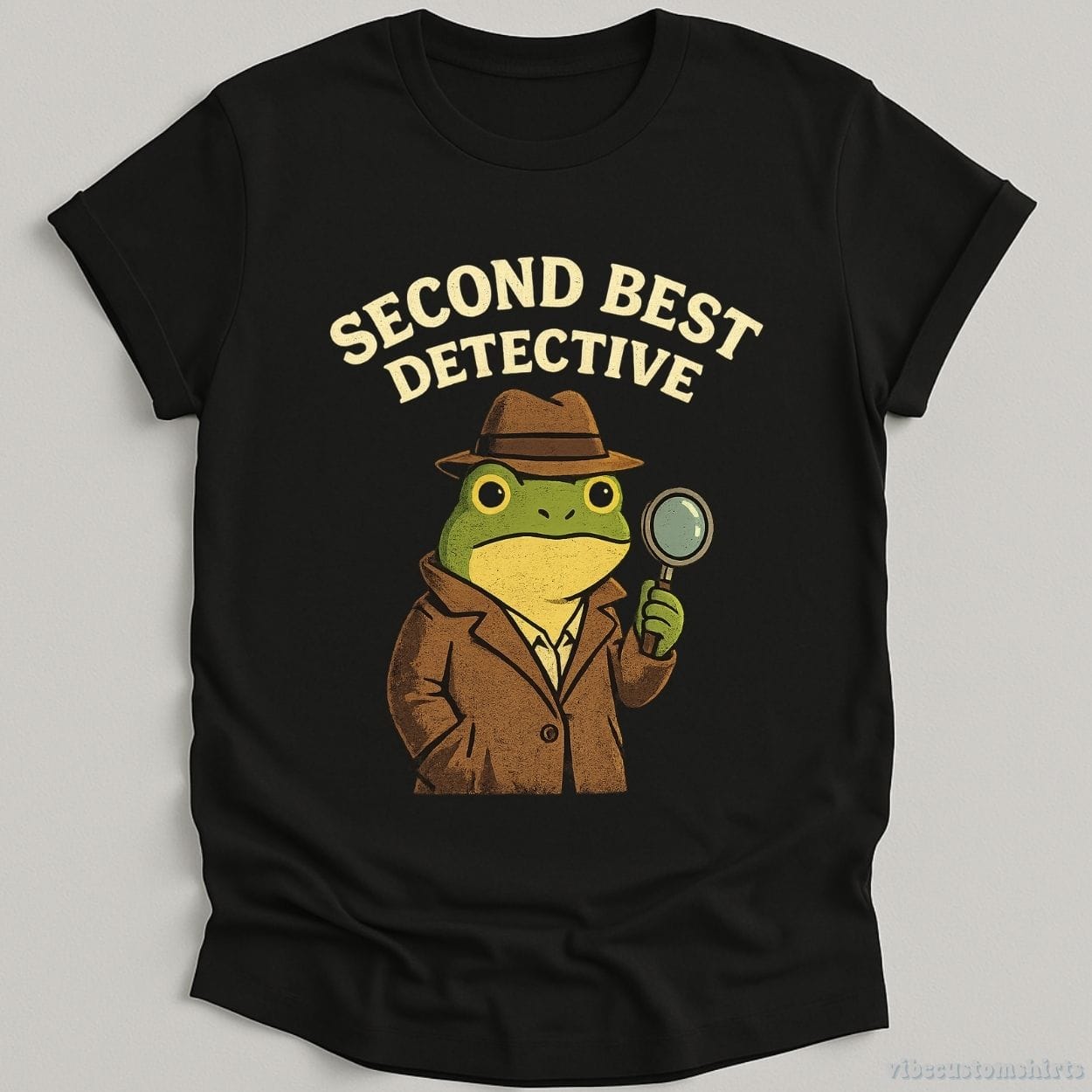 T-Shirt Black / S Second Best Detective Frog Shirt