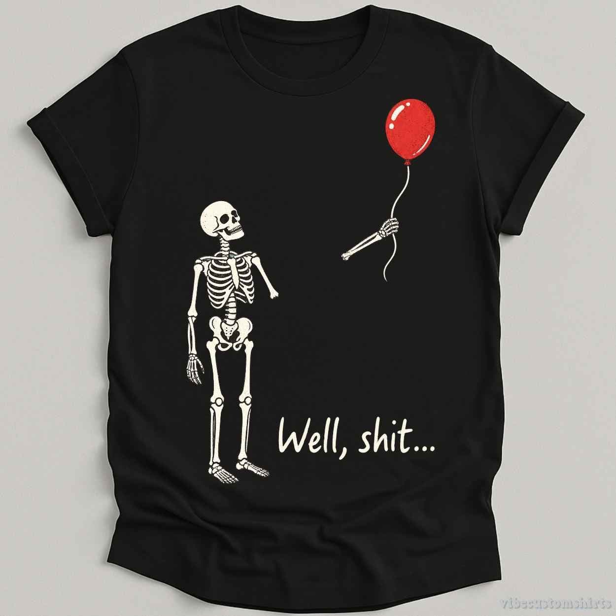 T-Shirt Black / S Skeleton’s Balloon of Regret Halloween Shirt