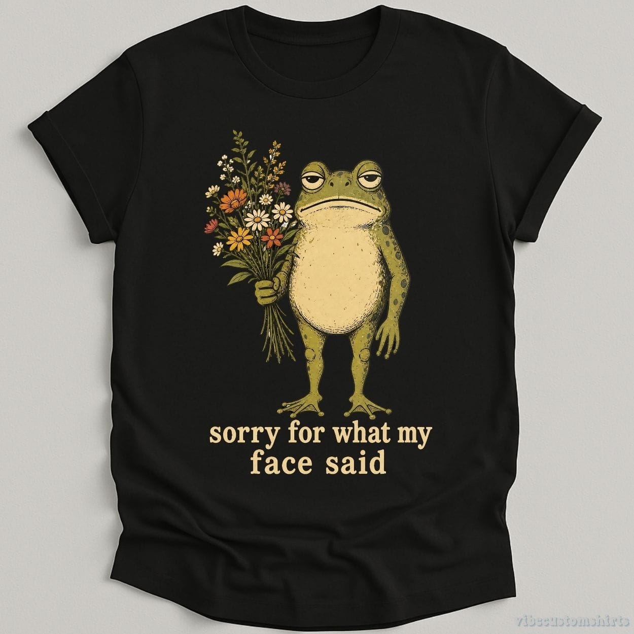 T-Shirt Black / S Sorry For What My Face Said Frog Shirt