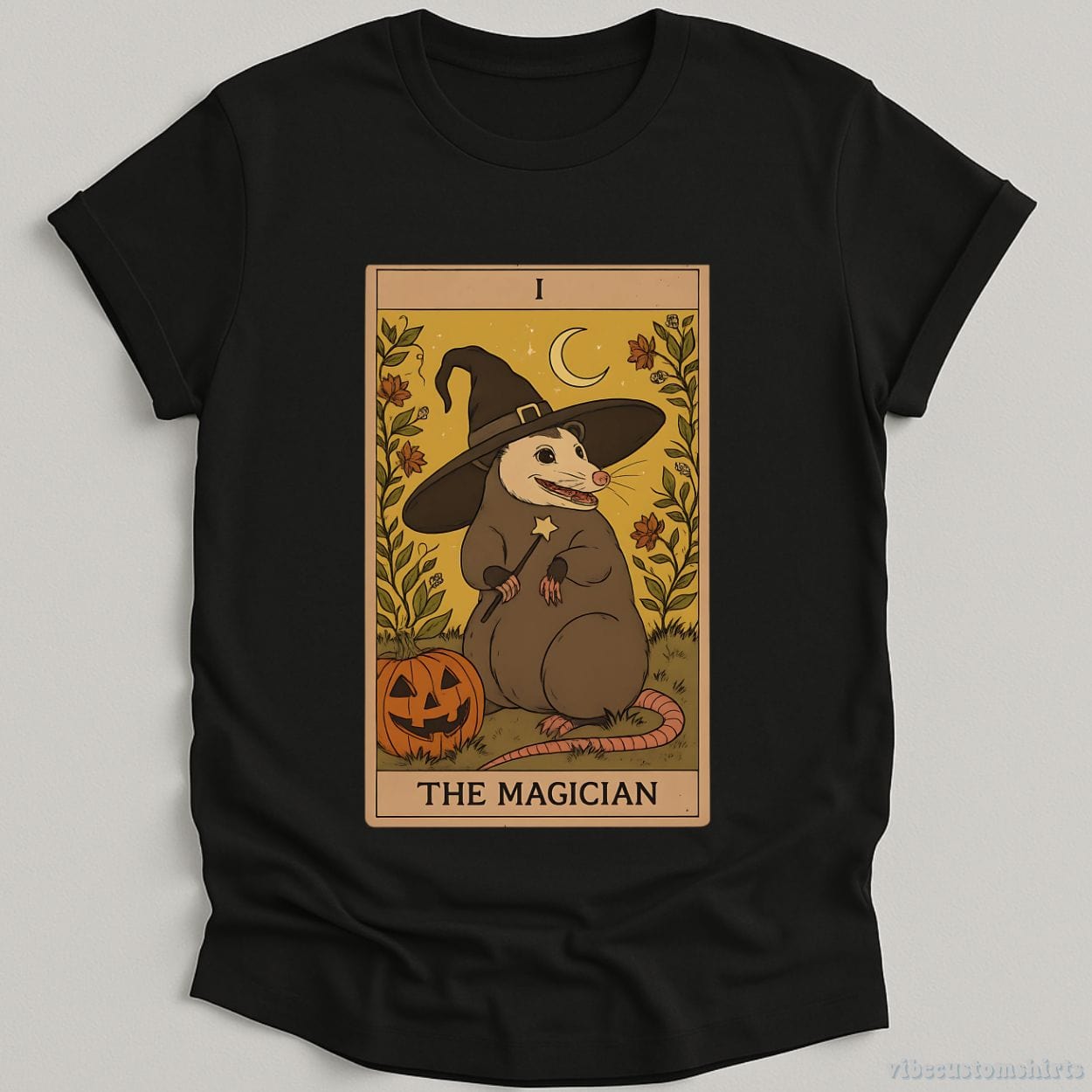 T-Shirt Black / S The Magician Possum Tarot Shirt