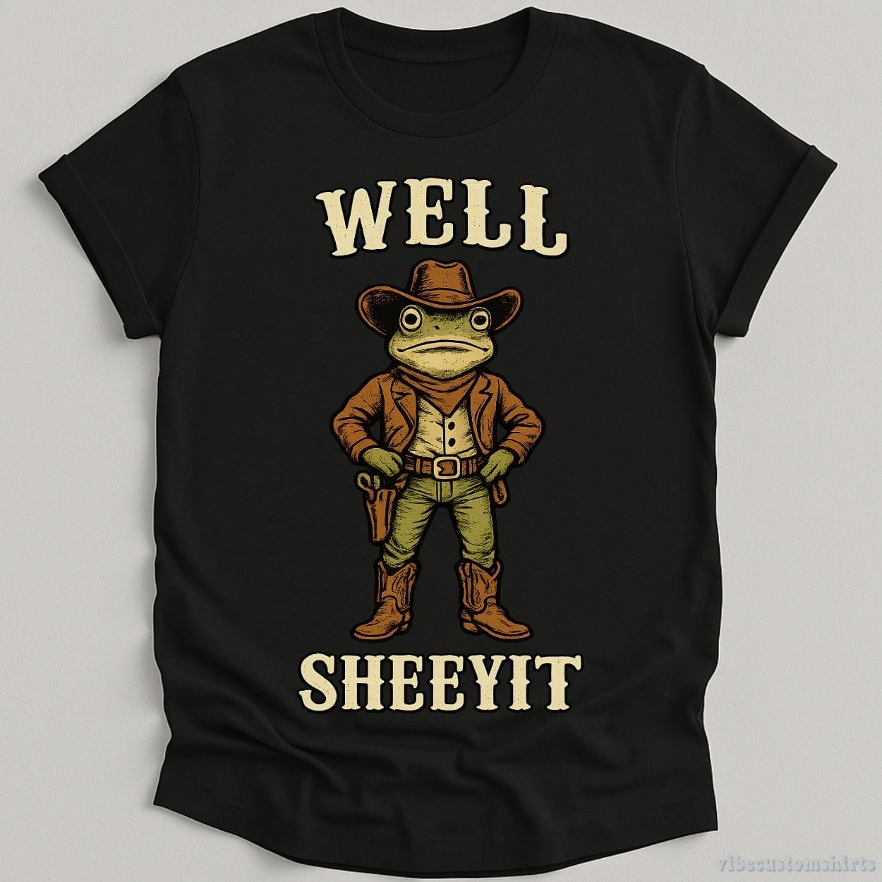 T-Shirt Black / S Well Sheeyit Vintage Western Frog Shirt