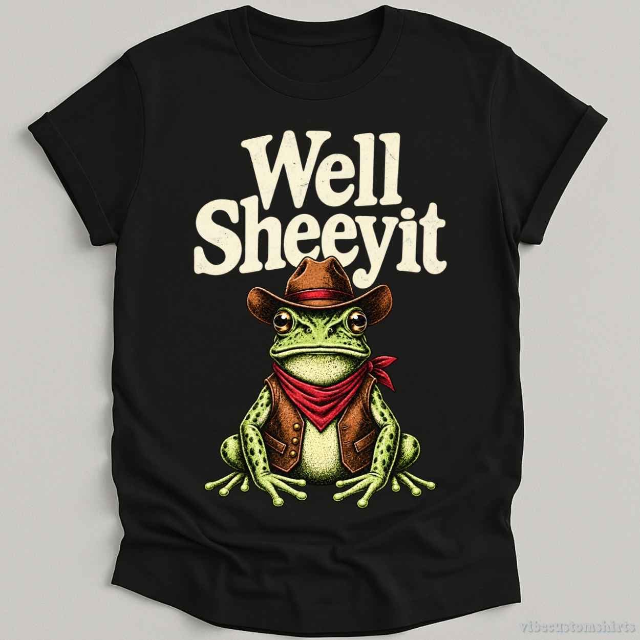 T-Shirt Black / S Well Sheeyit Western Humor Frog Shirt