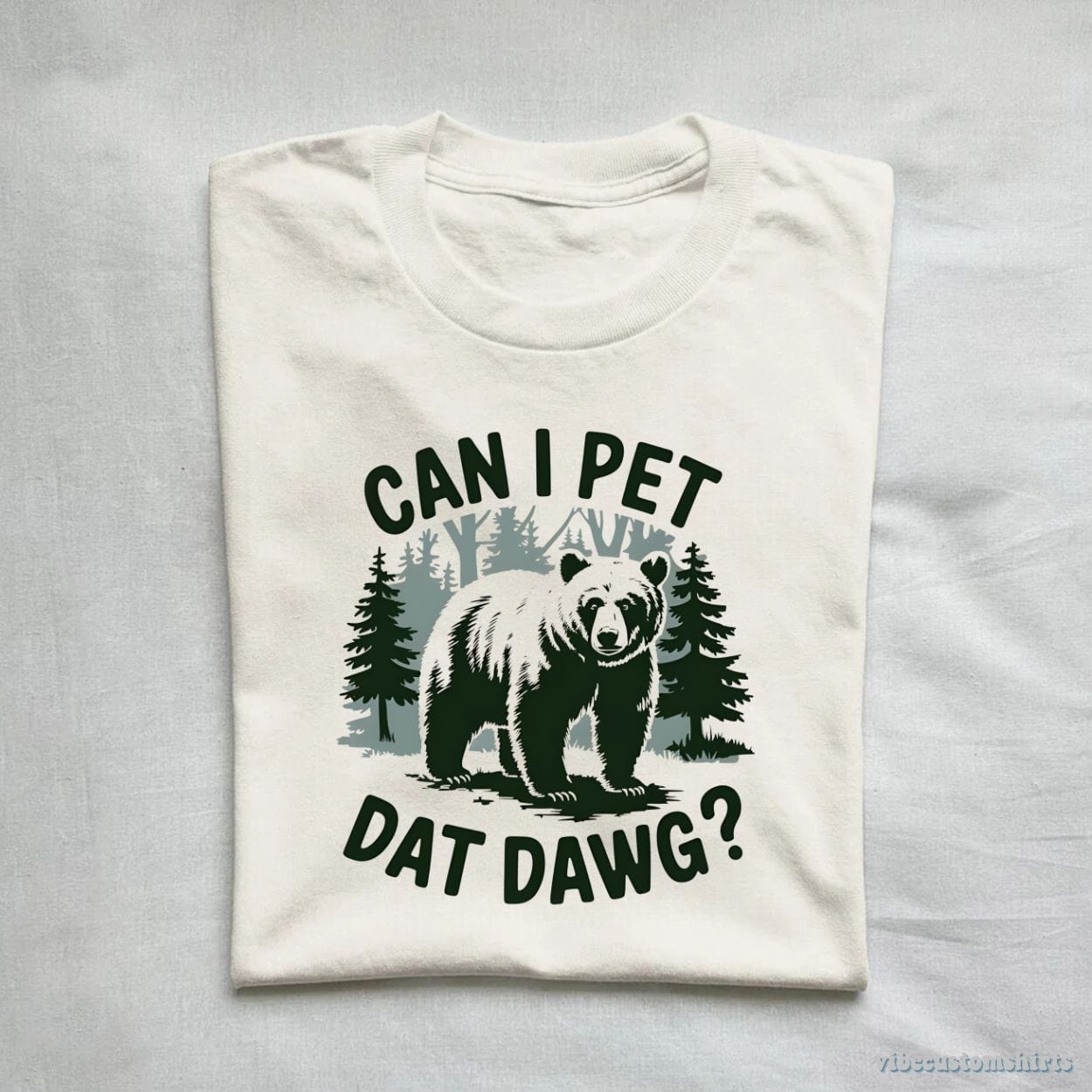 T-Shirt Can I Pet Dat Dawg Bear Meme Shirt