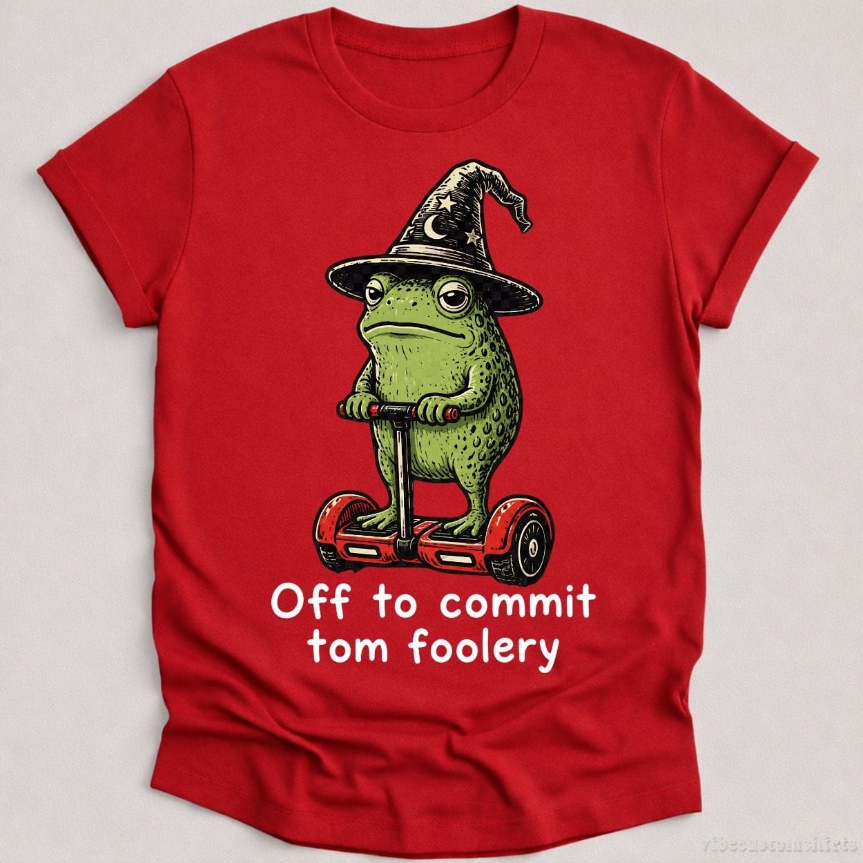 T-Shirt Cardinal Red / S Off To Commit Tom Foolery Wizard Frog Shirt