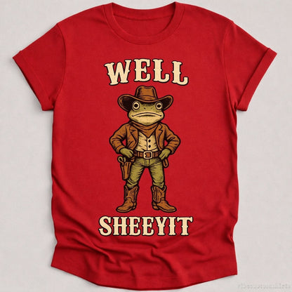 T-Shirt Cardinal Red / S Well Sheeyit Vintage Western Frog Shirt