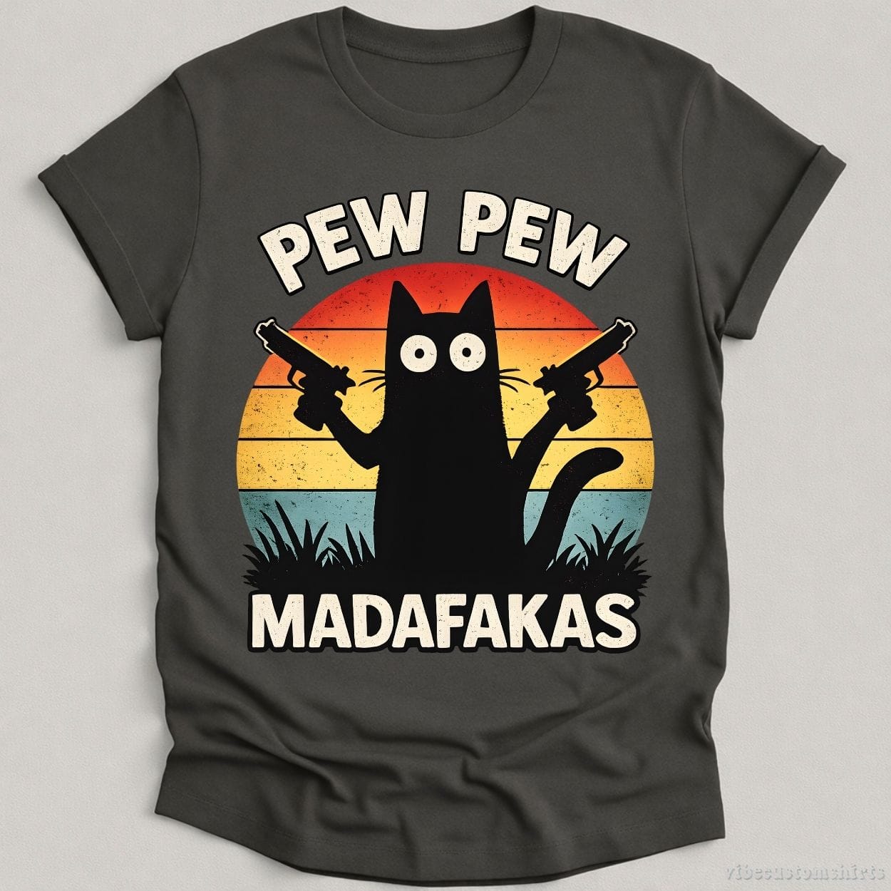 T-Shirt Charcoal / S Pew Pew Madafakas Shirt