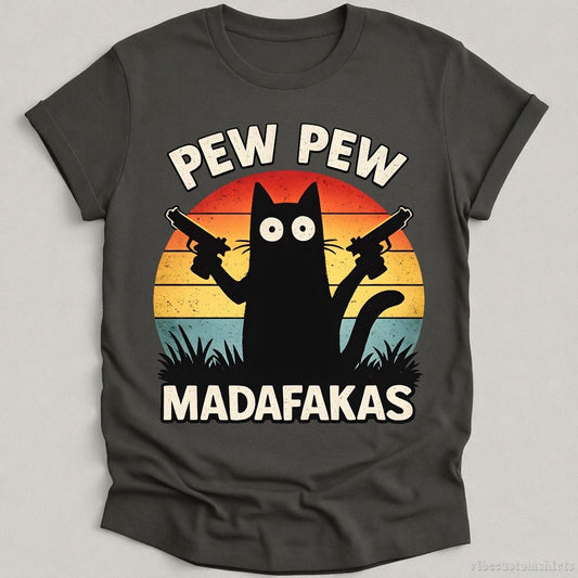 T-Shirt Charcoal / S Pew Pew Madafakas Shirt
