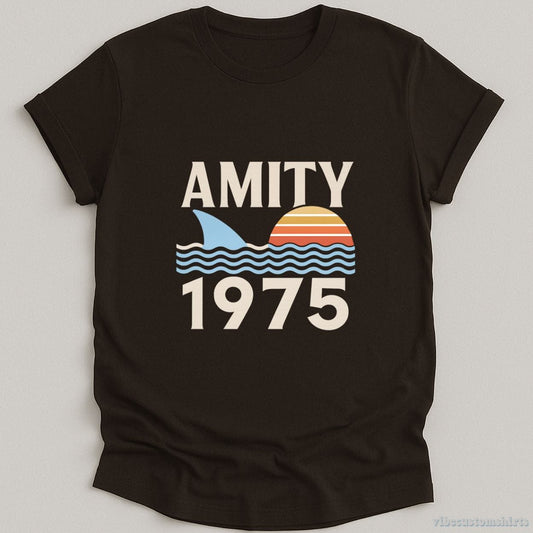 T-Shirt Dark Chocolate / S Amity Island 1975 Jaws Shirt