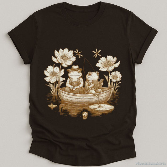 T-Shirt Dark Chocolate / S Frog And Toad Vintage 90s Style Shirt
