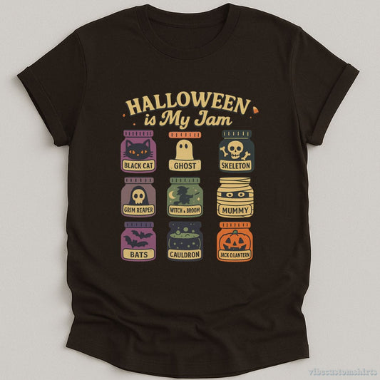 T-Shirt Dark Chocolate / S Halloween is My Jam Shirt