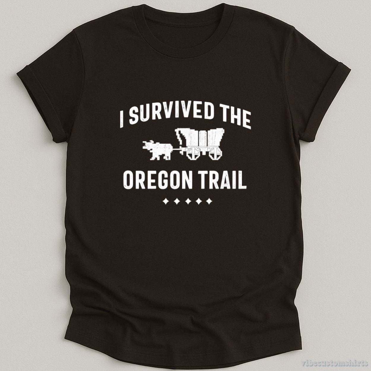 T-Shirt Dark Chocolate / S I Survived The Oregon Trail Retro Shirt