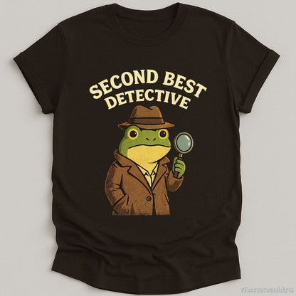 T-Shirt Dark Chocolate / S Second Best Detective Frog Shirt