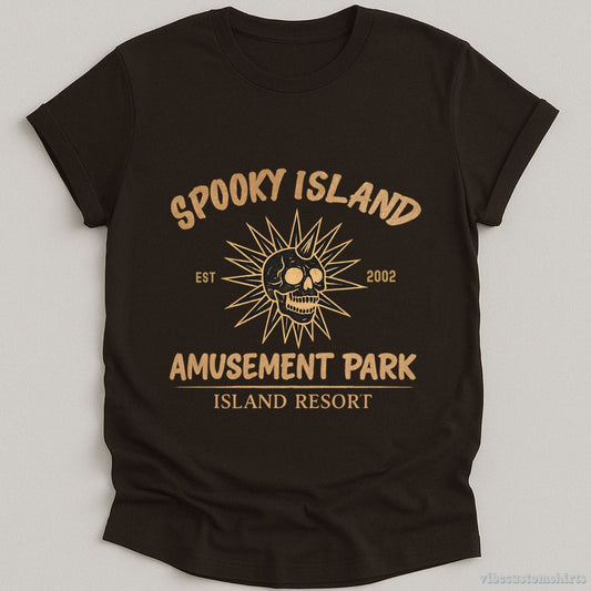 T-Shirt Dark Chocolate / S Spooky Island Amusement Park Shirt