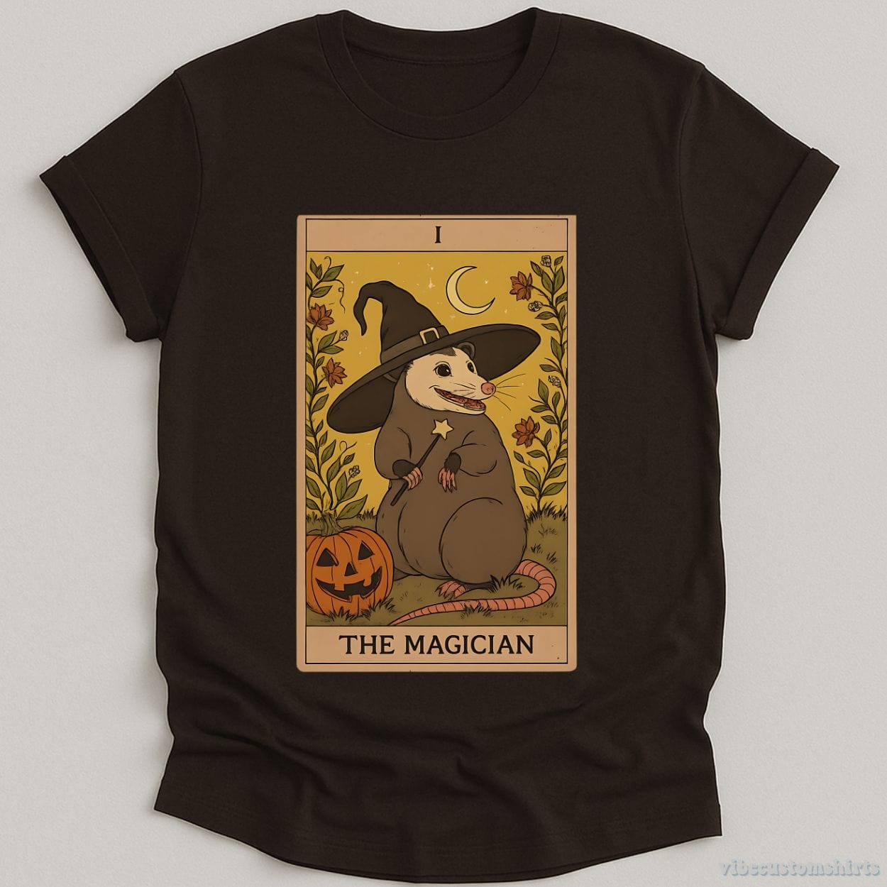 T-Shirt Dark Chocolate / S The Magician Possum Tarot Shirt