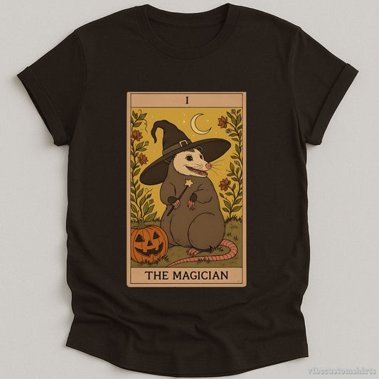 T-Shirt Dark Chocolate / S The Magician Possum Tarot Shirt