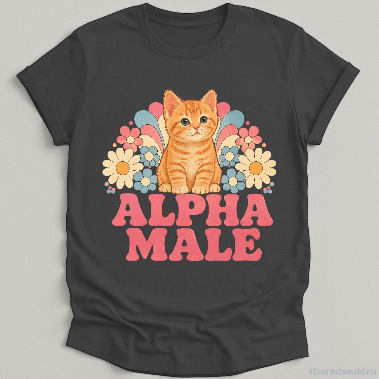 T-Shirt Dark Heather Grey / S Alpha Male Kitten Shirt