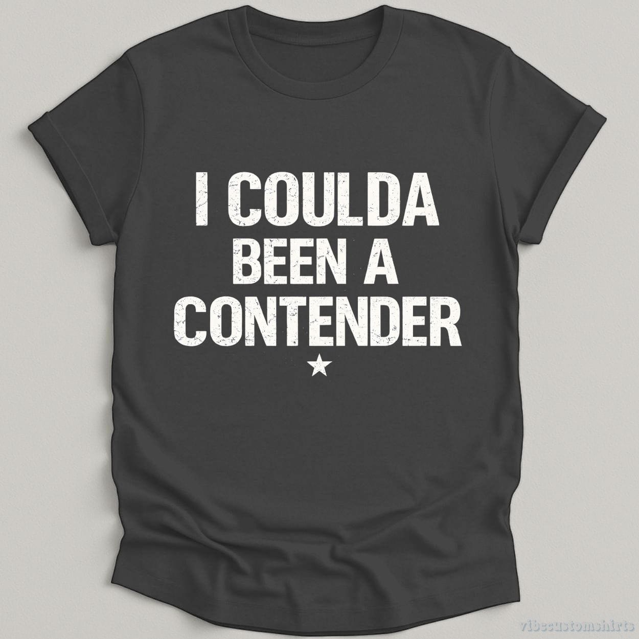 T-Shirt Dark Heather Grey / S I Coulda Been A Contender Sarcastic Shirt