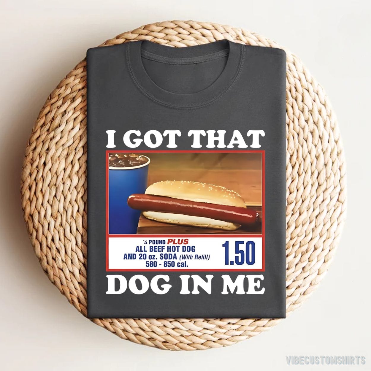 T-Shirt Dark Heather Grey / S I Got That Dog in Me Hot Dog Funny Meme Shirt